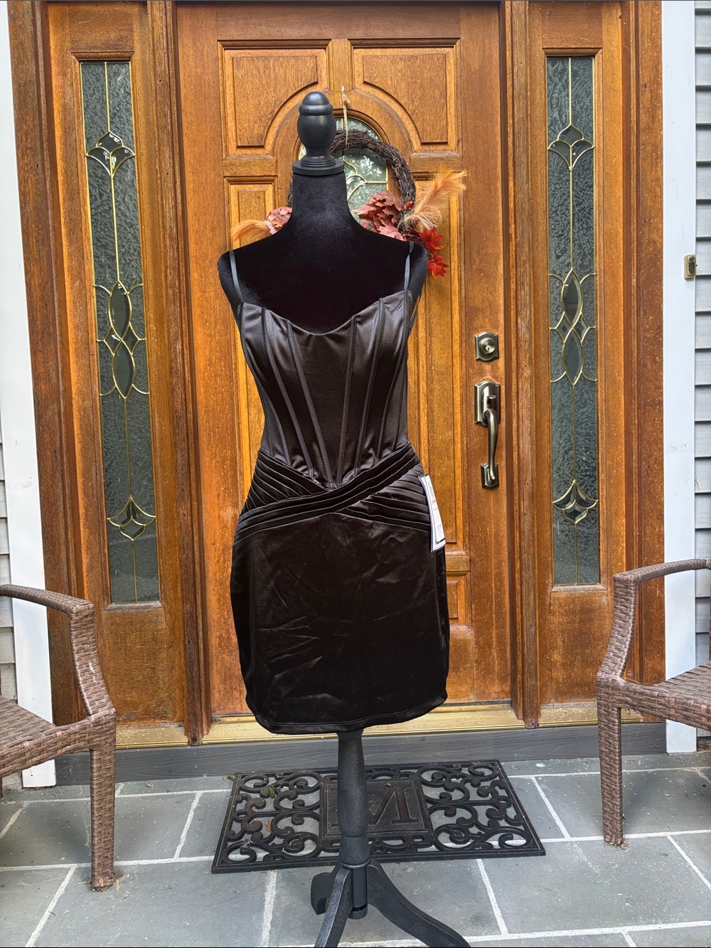 Black  Cocktail Dress with Structured Bodice